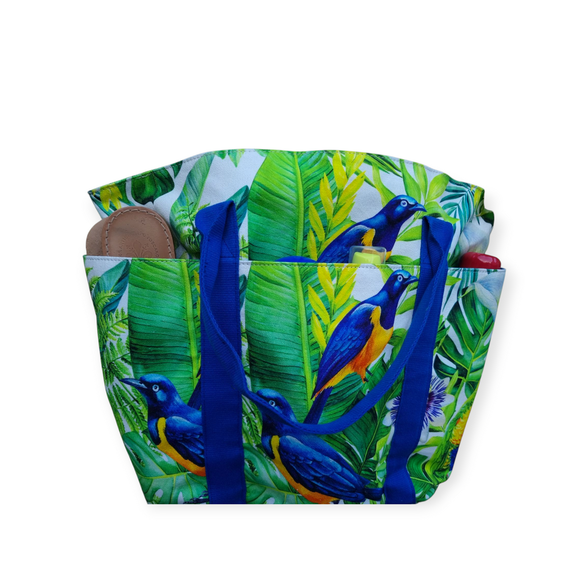 Isola Verde - praktická plážová taška z bavlněného plátna