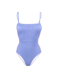 Melania z jednoho kusu se čtvercovým výstřihem a širokými ramínky