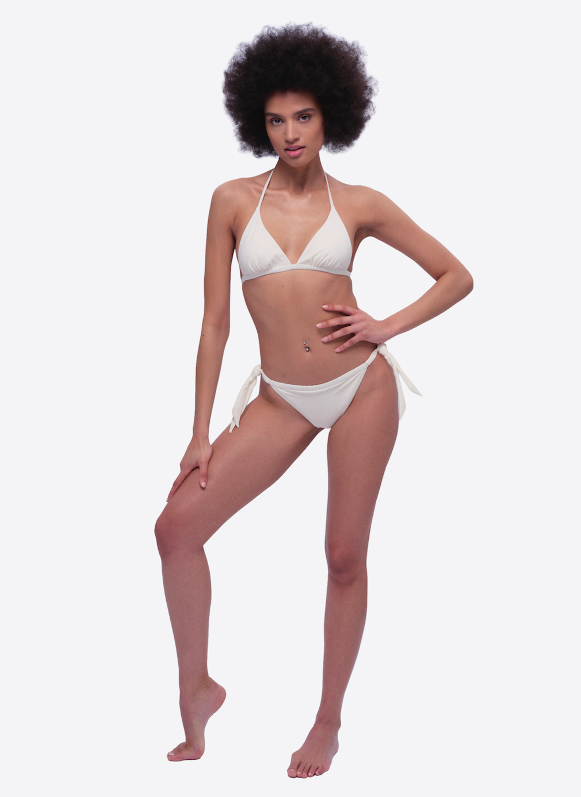 Stresa trojúhelníkový bikini top - slonová kost