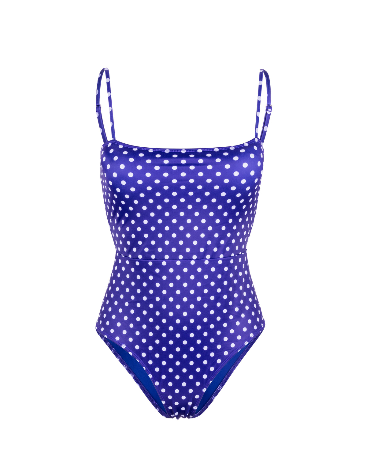 Jednodílné plavky s puntíky jemně vyztužené bez kostic  
