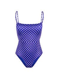 Jednodílné plavky s puntíky jemně vyztužené bez kostic  